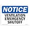 Signmission OSHA Notice, 3.5" Height, Ventilation Emergency Shutoff Sign, 5" X 3.5", Landscape OS-NS-D-35-L-18867 - alternate 1